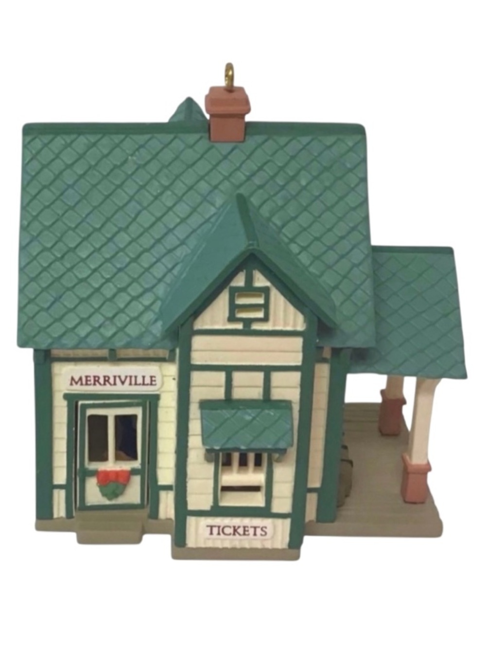 Hallmark 1987 “Merriville Train Station” Lighted Christmas Ornament